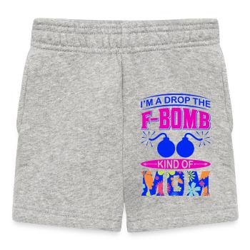 Je suis du genre à lâcher la maman F Bomb Gift - Short Bébé - gris chiné - Devant