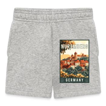 Découvrez le superbe joyau historique de Nuremberg en Allemagne - Short Bébé - gris chiné - Devant