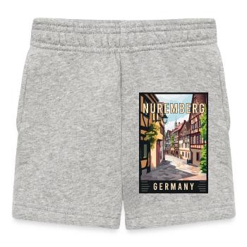 Découvrez le magnifique Nuremberg historique en Allemagne - Short Bébé - gris chiné - Devant
