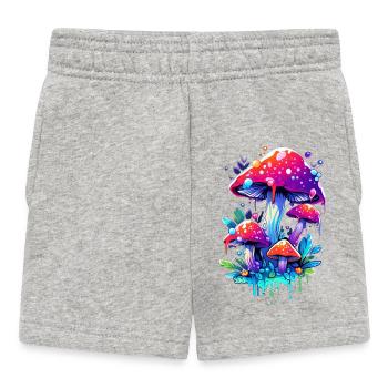 mushroom - Baby Shorts - heather grey - Front