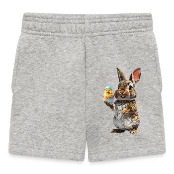 Hase - Baby Shorts - Grau meliert - Vorne