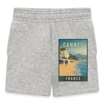 Explore French Riviera and Cannes in France - Baby Shorts - heather grey - Front