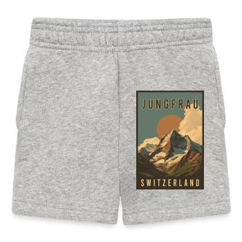Entdecken Sie die Schweizer Landschaft Jungfrau in der Schweiz - Baby Shorts - Grau meliert - Vorne