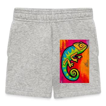 caméléon - Short Bébé - gris chiné - Devant