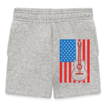 Drapeau Guitar USA - Short Bébé - gris chiné - Devant