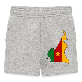 Kamerun Flagge Landkarte - Baby Shorts - Grau meliert - Vorne