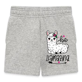 Be Amazing Alpaca Blumenkrone - Baby Shorts - Grau meliert - Vorne