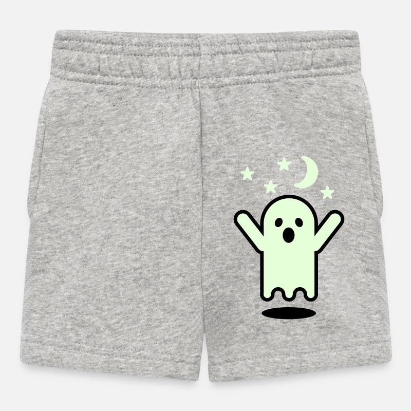 Glow in the dark ghost - Baby Shorts - heather grey