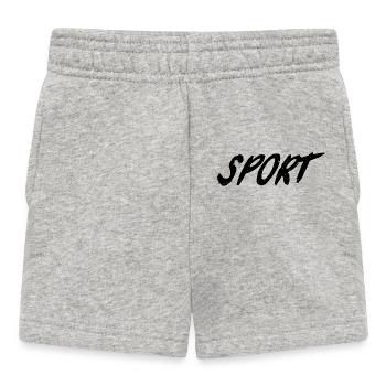 Imprimé sportif abstrait avec des couleurs contrastées - Short Bébé - gris chiné - Devant