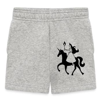 Princess Unicorn - Baby Shorts - heather grey - Front