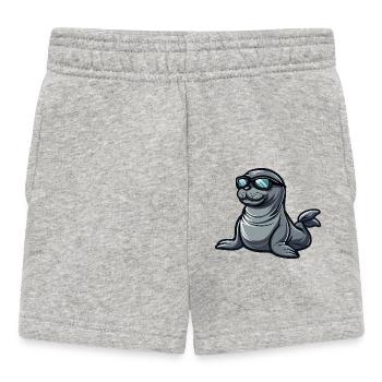 Robbe Tier Comic Cool - Baby Shorts - Grau meliert - Vorne