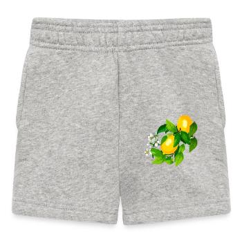 zitrone,amalfi,blüte,illustration, malerei - Baby Shorts - Grau meliert - Vorne