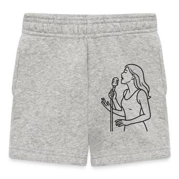 singing woman - Baby Shorts - heather grey - Front