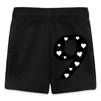 9 Birthday with heart - Baby Shorts - black - Front