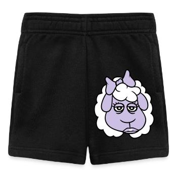 Sheep Girl Woman Face Female Pretty Tired - Baby Shorts - black - Front