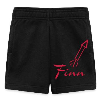 Finn Schriftzug mit Rakete VEKTOR - Baby Shorts - Schwarz - Vorne