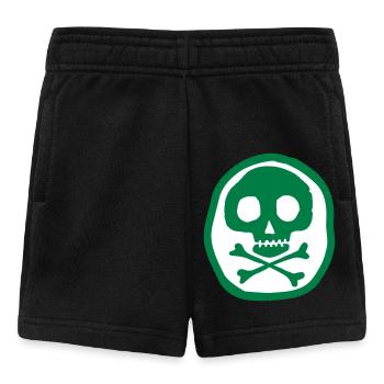 Schädel und Knochen - Baby Shorts - Schwarz - Vorne