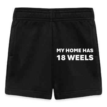 My home has 18 wheels - Baby Shorts - Schwarz - Vorne