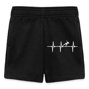 Heartbeat for runners and running - Baby Shorts - black - Front