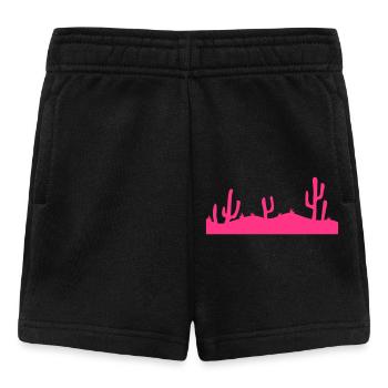 Viele Kakteen Kaktus Wüste Cool Lila Abend Nacht - Baby Shorts - Schwarz - Vorne