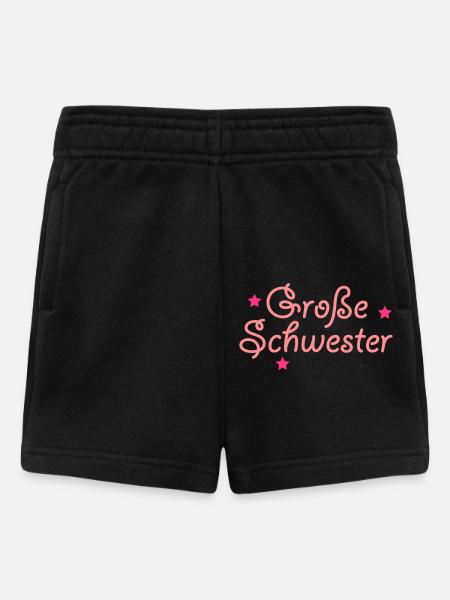große Schwester - Baby Shorts - Schwarz