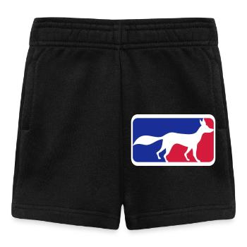 Fuchs Sport Logo Rot Blau Symbol Silhouette Umriss - Baby Shorts - Schwarz - Vorne
