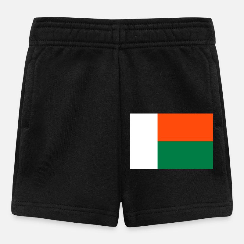 Drapeau Madagascar - Short Bébé - noir