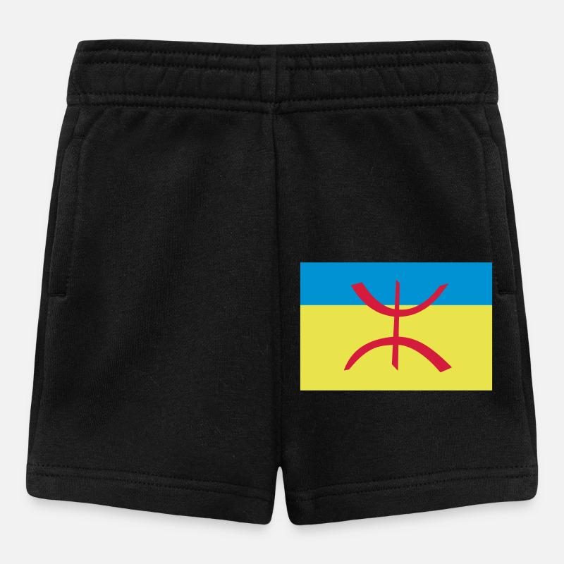 Drapeau Berbère Amazigh Algérie - Short Bébé - noir