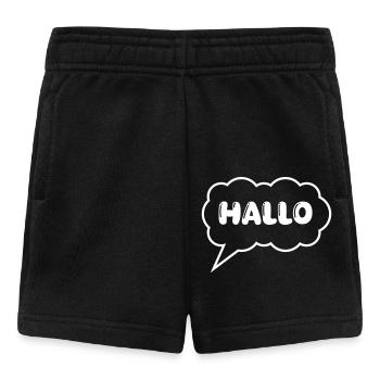 Speech bubble Hello - Baby Shorts - black - Front