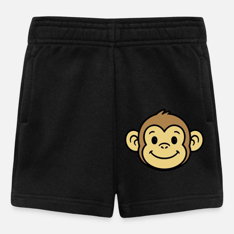Monkey Face - Baby Shorts - black