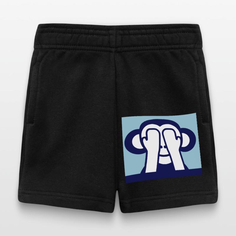 3 Wise Monkeys See Nothing Keeps Eyes Hidden Baby Shorts
