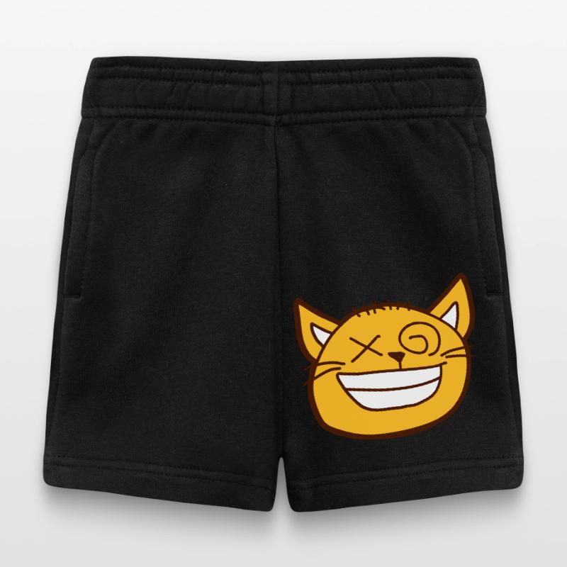 Insane Cat Squints Funny Crazy Grimace Baby Shorts