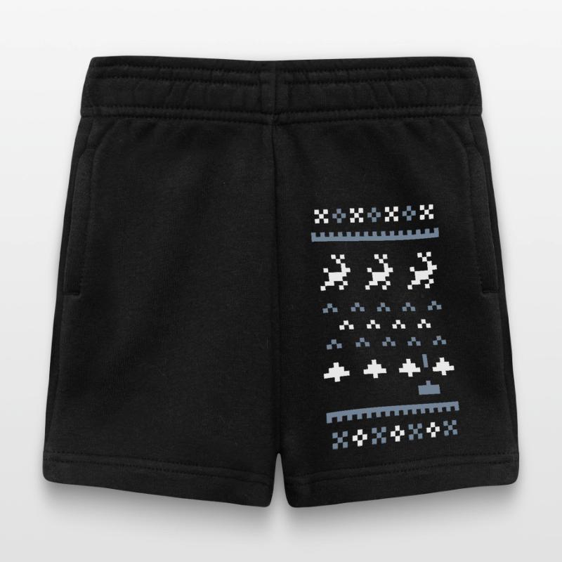 Pull de Noël laid 8 bits : Envahisseurs de Noël Short Bébé