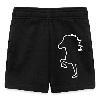 Islandpferd Silhouette - Baby Shorts - Schwarz - Vorne
