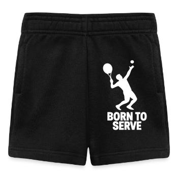 Né pour servir tennis Tennis Tennisman - Short Bébé - noir - Devant