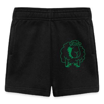 Schaf Frisst Gräser Gras Fressen Hungrig Lustig - Baby Shorts - Schwarz - Vorne