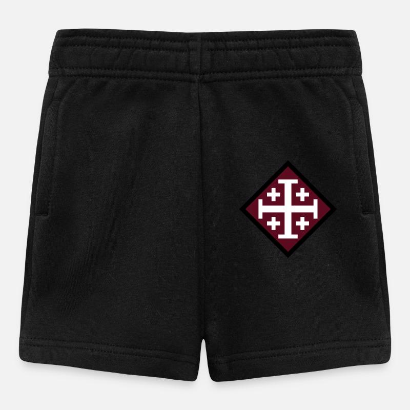 Jerusalem cross - Baby Shorts - black