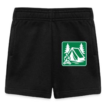Camping Zelt Symbol - Baby Shorts - Schwarz - Vorne