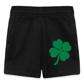 Trèfle à quatre feuilles Chance à quatre feuilles - Short Bébé - noir - Devant
