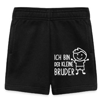 Der kleine Bruder - Baby Shorts - Schwarz - Vorne