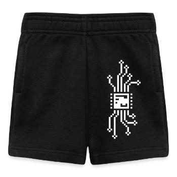 8bit cyber chip - Baby Shorts - black - Front