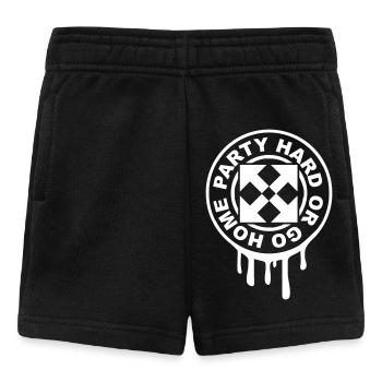 Party Hard Or Go Home Pfeile Nach Hause Gehen Logo - Baby Shorts - Schwarz - Vorne