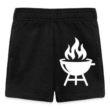 Icône de flamme de gril - Short Bébé - noir - Devant
