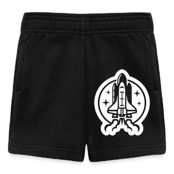 Symbol für das Logo des Space Shuttle-Starts. Abheben. Rakete - Baby Shorts - Schwarz - Vorne