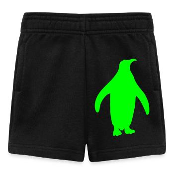 Silhouette de pingouin Antarctique pôle sud zoo oiseau cool - Short Bébé - noir - Devant