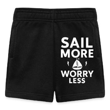 Navigue plus Stresse moins bateau caiptaine - Short Bébé - noir - Devant