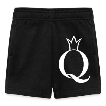 Chevalière reine avec couronne - Short Bébé - noir - Devant