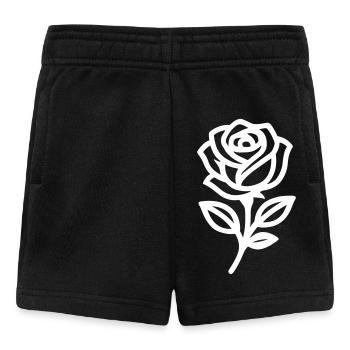 Fleur de rose - Short Bébé - noir - Devant