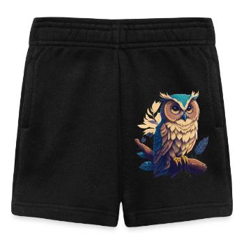 Hibou - Short Bébé - noir - Devant