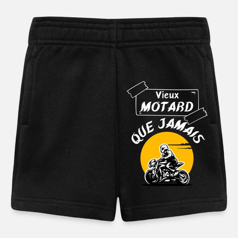 vieux motard que jamais - Short Bébé - noir